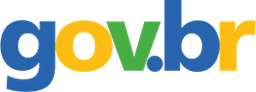 Logo gov.br estilizada com texto em azul e amarelo